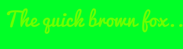 Image with Font Color 6BFF00 and Background Color 00FF27